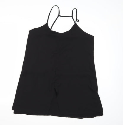 Womens UK Size 12 TEMT Black Basic Tank