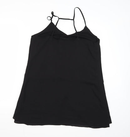 Womens UK Size 12 TEMT Black Basic Tank