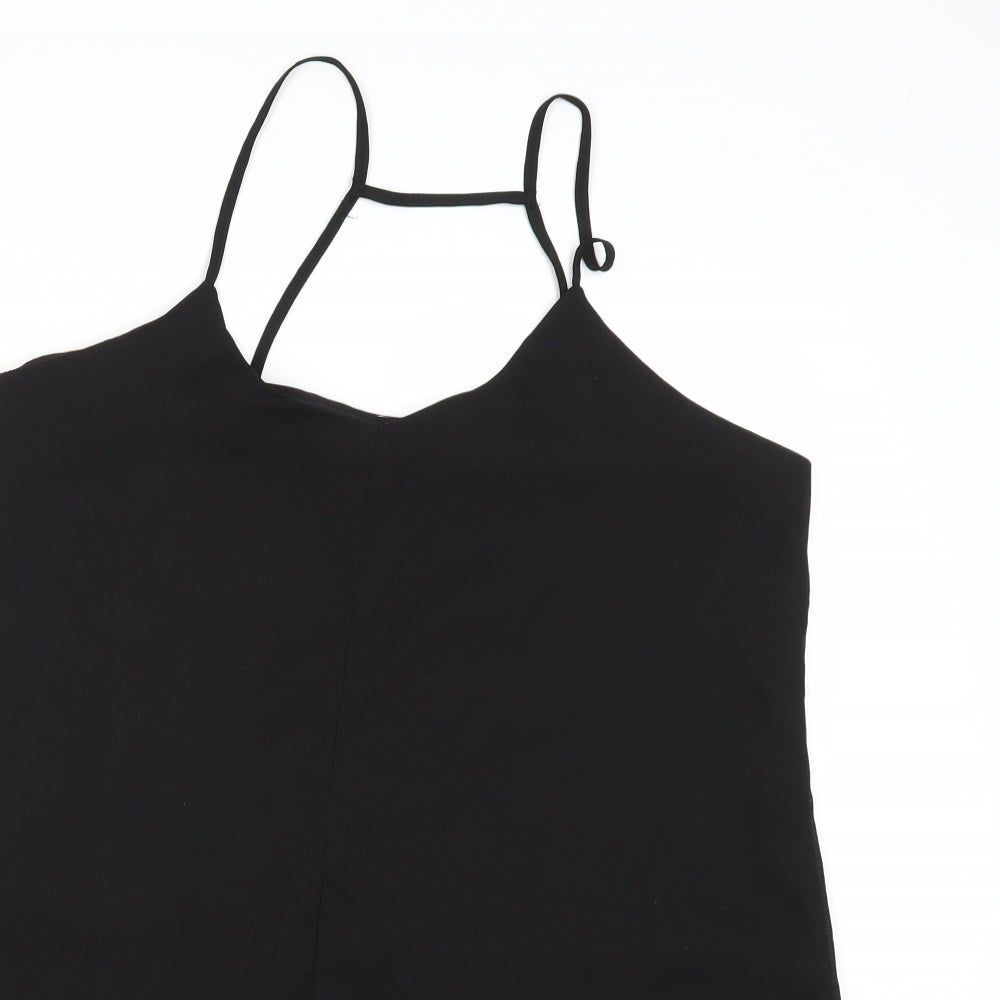 Womens UK Size 12 TEMT Black Basic Tank