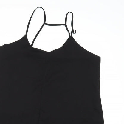 Womens UK Size 12 TEMT Black Basic Tank
