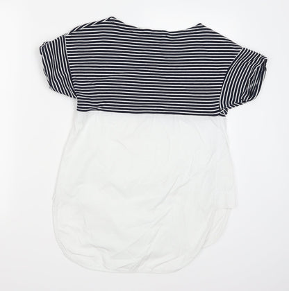 Womens UK Size S ZARA Blue Basic T-Shirt