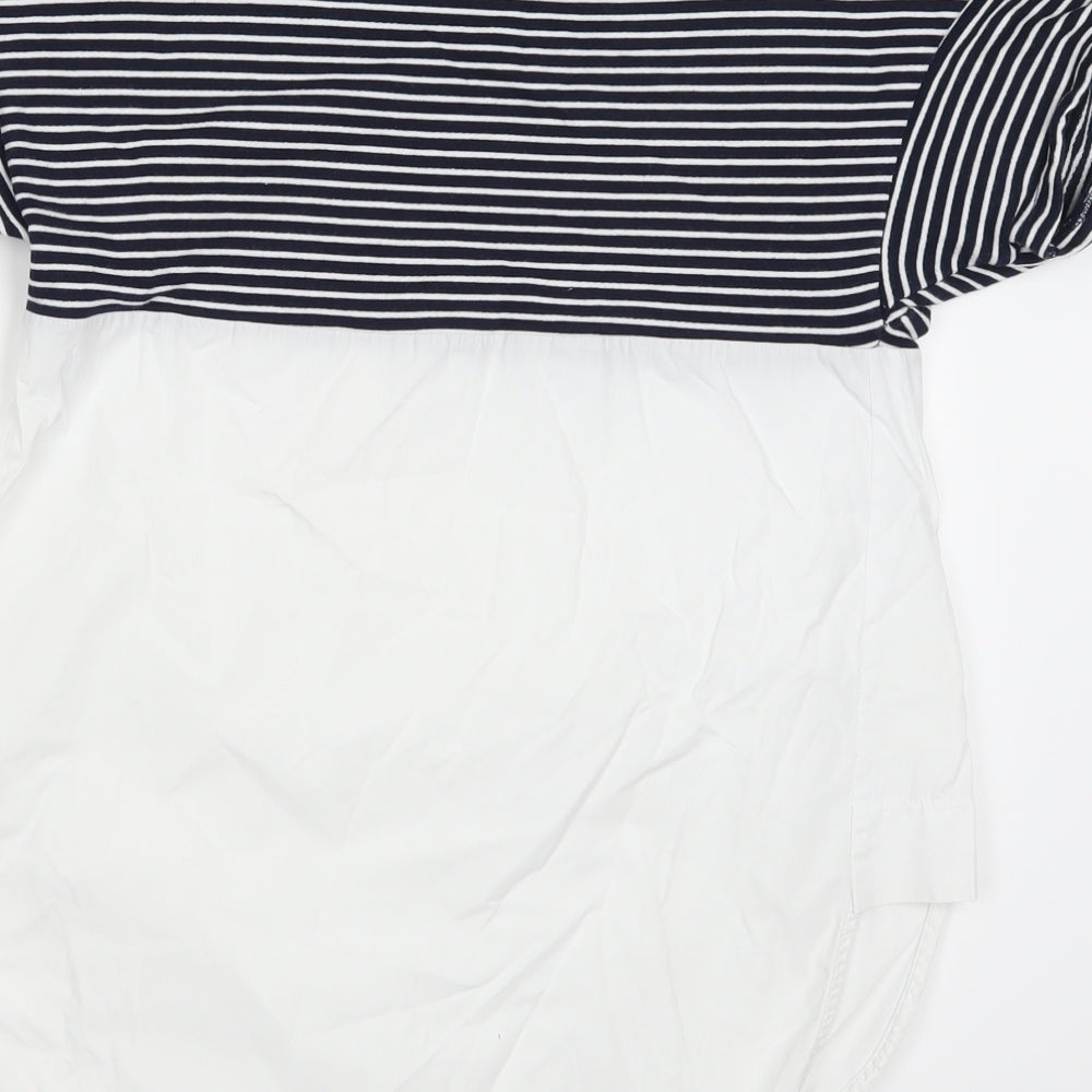 Womens UK Size S ZARA Blue Basic T-Shirt