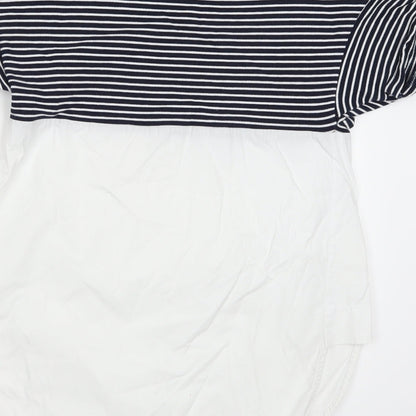 Womens UK Size S ZARA Blue Basic T-Shirt
