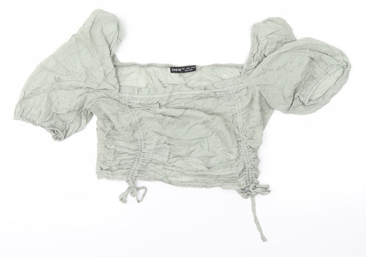 SheIn Womens Green   Cropped T-Shirt Size L