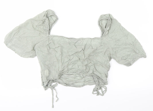 SheIn Womens Green   Cropped T-Shirt Size L