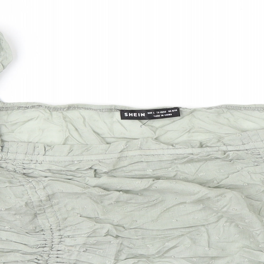 SheIn Womens Green   Cropped T-Shirt Size L