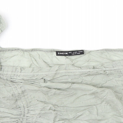 SheIn Womens Green   Cropped T-Shirt Size L