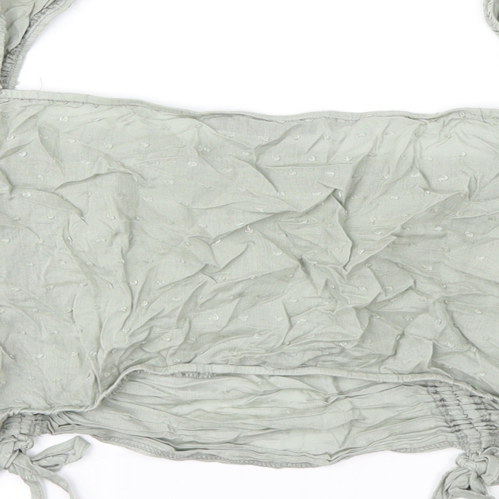 SheIn Womens Green   Cropped T-Shirt Size L