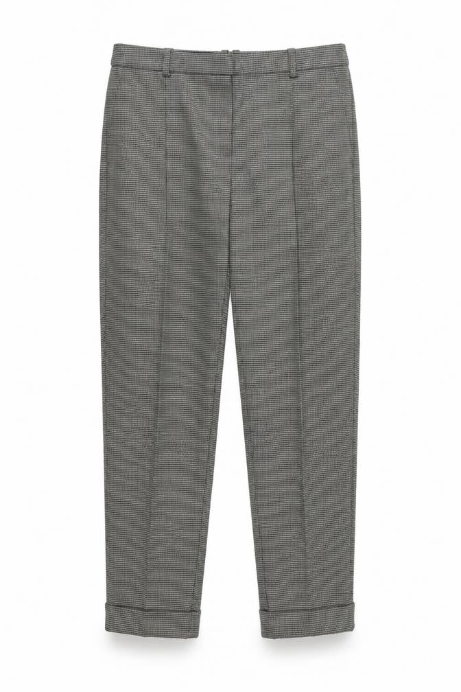 Womens UK Size 8 Mango Regular Fit Cropped Grey Trousers