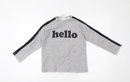 Zara Girls Grey   Pullover Jumper Size 8 Years