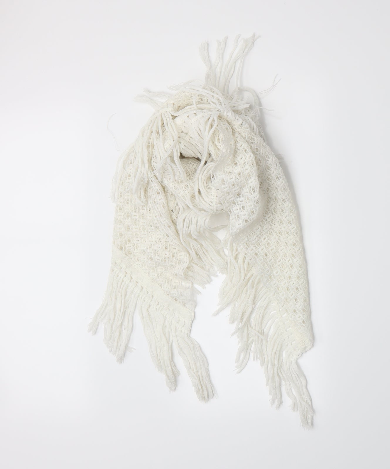 Preworn Womens White  Knit  Scarf