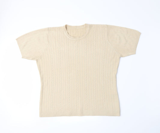 Preworn Womens Beige  Knit Pullover Jumper Size M