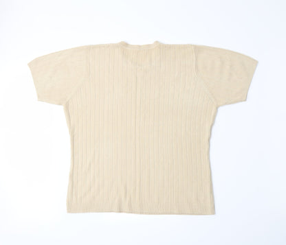 Preworn Womens Beige  Knit Pullover Jumper Size M