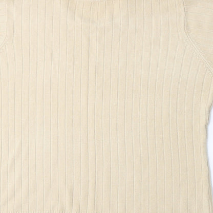 Preworn Womens Beige  Knit Pullover Jumper Size M