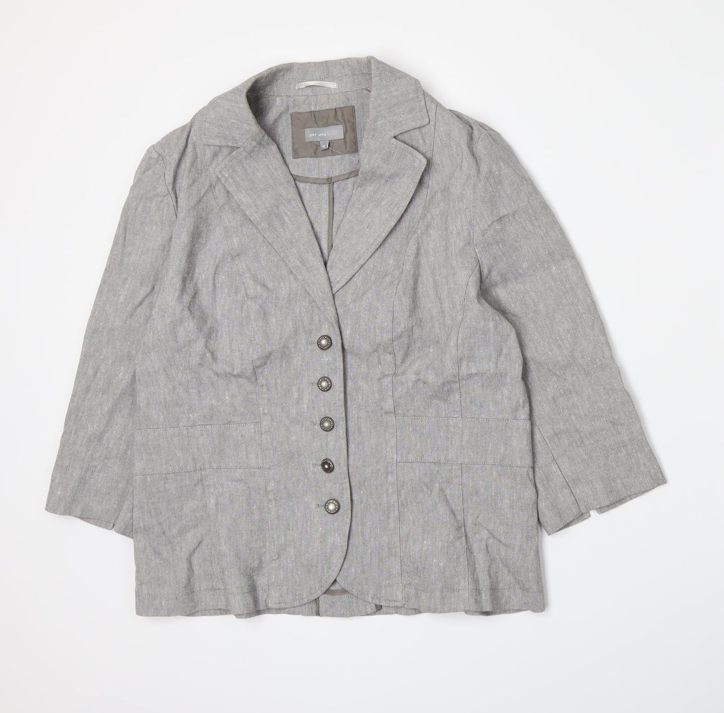 Womens UK Size 10 Per Una Grey Jacket