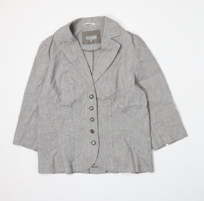 Womens UK Size 10 Per Una Grey Jacket