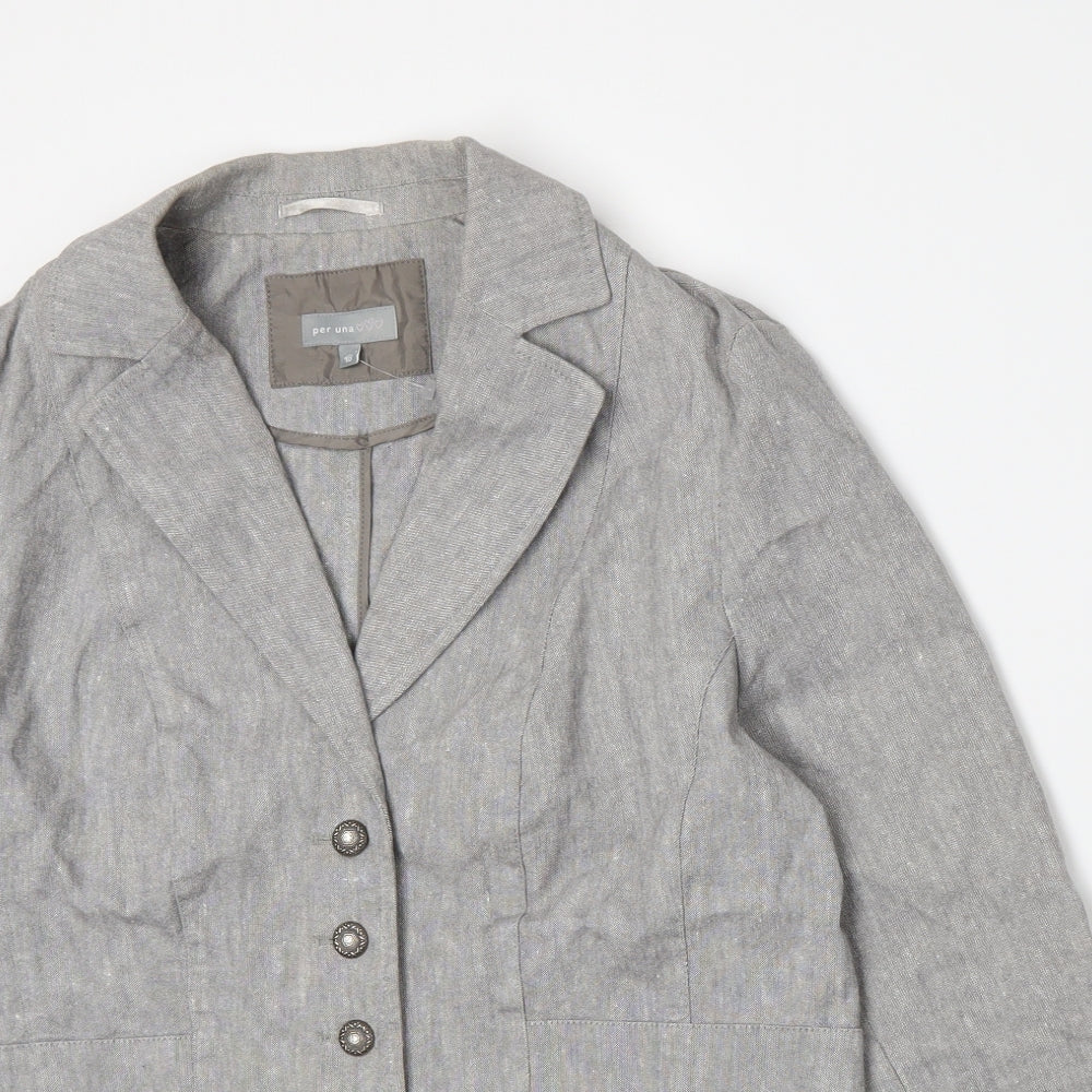 Womens UK Size 10 Per Una Grey Jacket