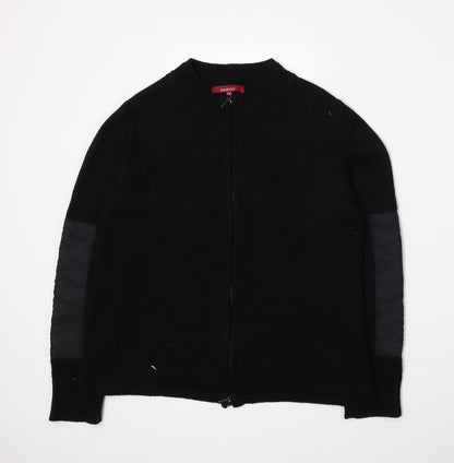 Bianca Womens Black  Knit Full Zip Jumper Size 10