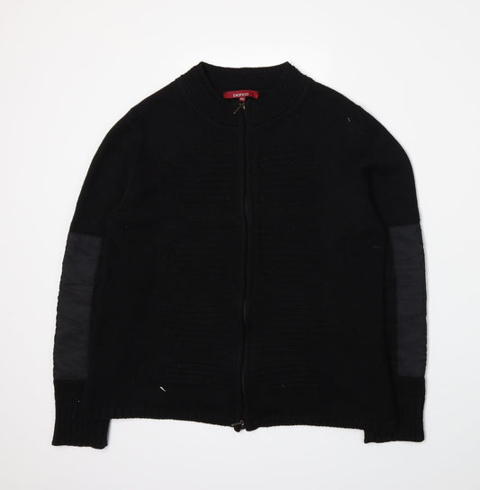 Bianca Womens Black  Knit Full Zip Jumper Size 10