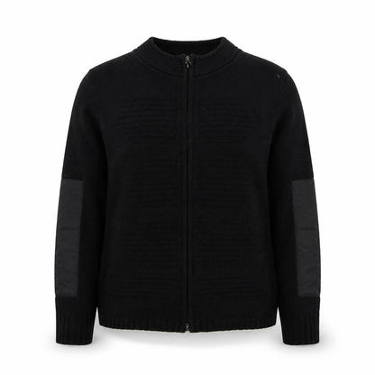 Bianca Womens Black  Knit Full Zip Jumper Size 10
