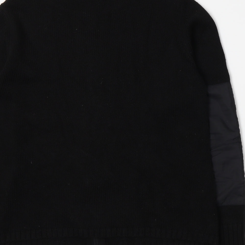 Bianca Womens Black  Knit Full Zip Jumper Size 10