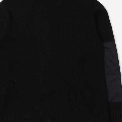 Bianca Womens Black  Knit Full Zip Jumper Size 10