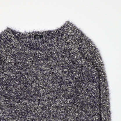 F&F Womens Blue  Knit Pullover Jumper Size 14