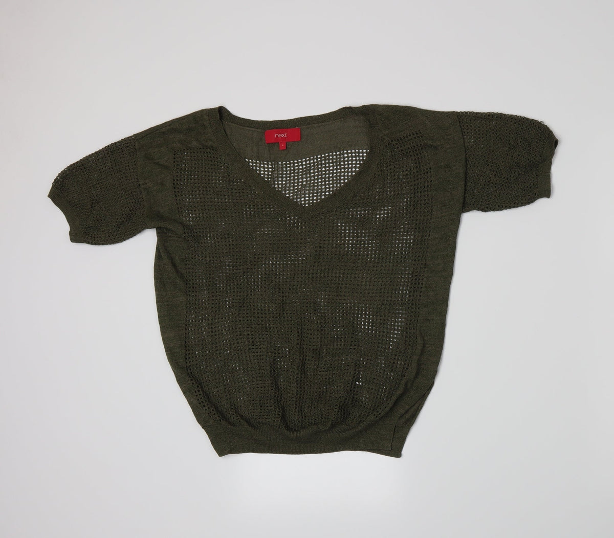 Next Womens Green  Knit Pullover Jumper Size 6