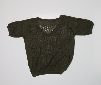 Next Womens Green  Knit Pullover Jumper Size 6