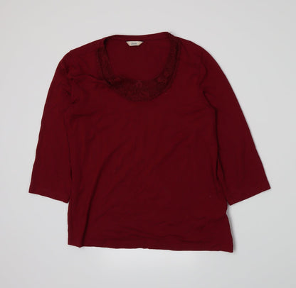 Marks and Spencer Womens Red   Basic T-Shirt Size 12