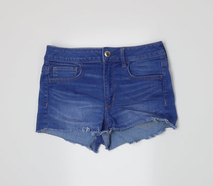 American Eagle Outfitters Womens Blue  Denim Hot Pants Shorts Size 10