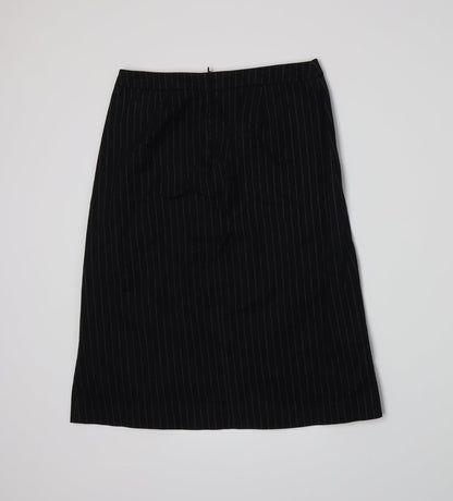 NAFNAF Womens Black Striped  A-Line Skirt Size 8