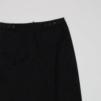 NAFNAF Womens Black Striped  A-Line Skirt Size 8