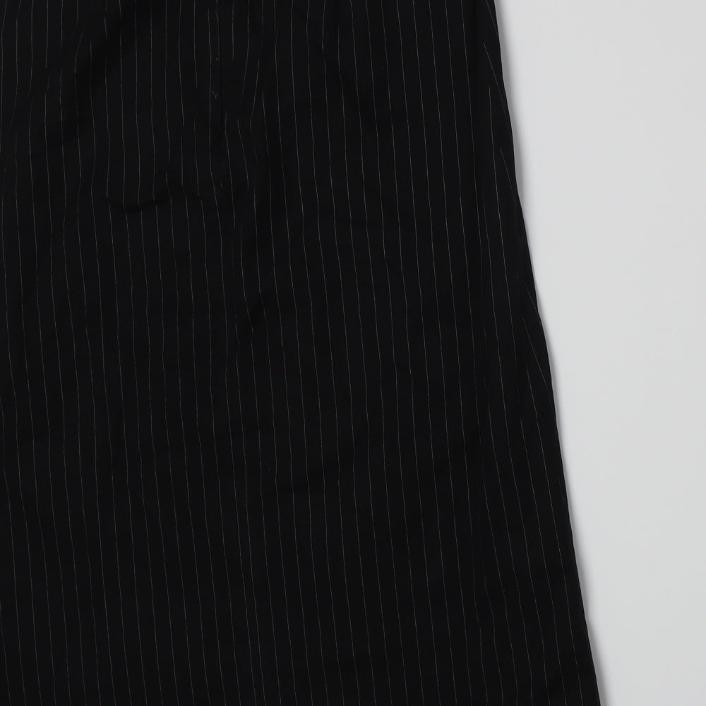 NAFNAF Womens Black Striped  A-Line Skirt Size 8