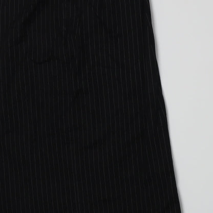 NAFNAF Womens Black Striped  A-Line Skirt Size 8