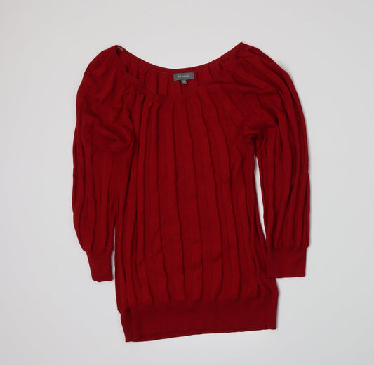 et vous Womens Red  Knit Pullover Jumper Size 12