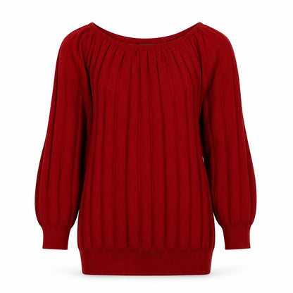 et vous Womens Red  Knit Pullover Jumper Size 12