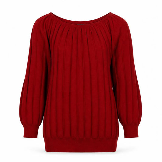et vous Womens Red  Knit Pullover Jumper Size 12