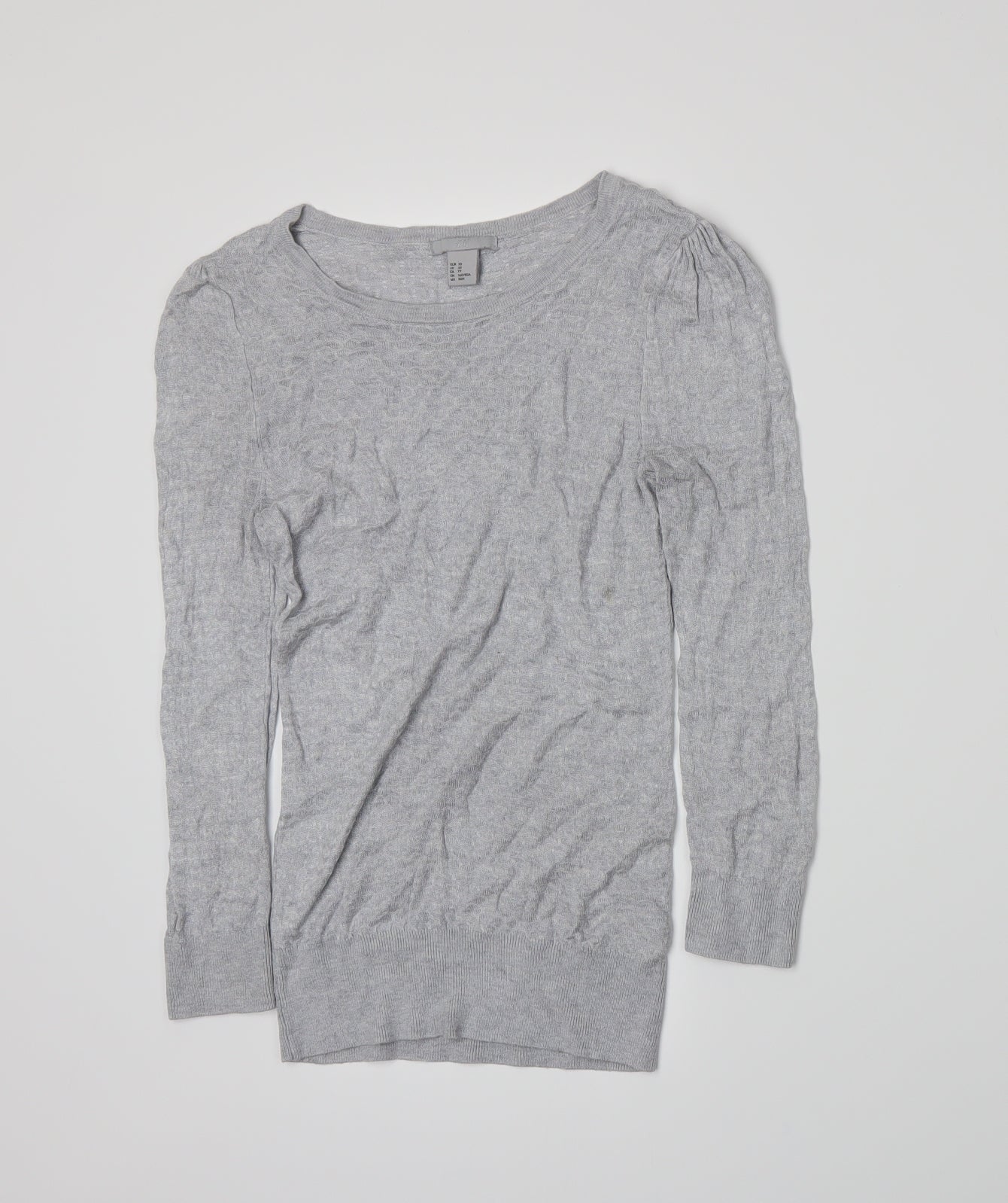 H&M Womens Grey  Knit Pullover Jumper Size XS