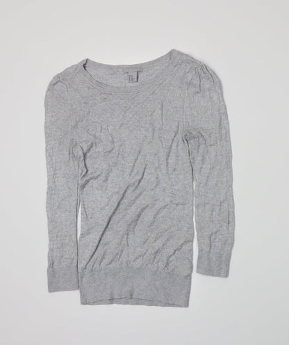 H&M Womens Grey  Knit Pullover Jumper Size XS