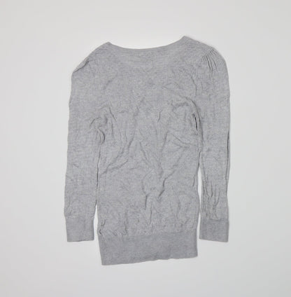 H&M Womens Grey  Knit Pullover Jumper Size XS