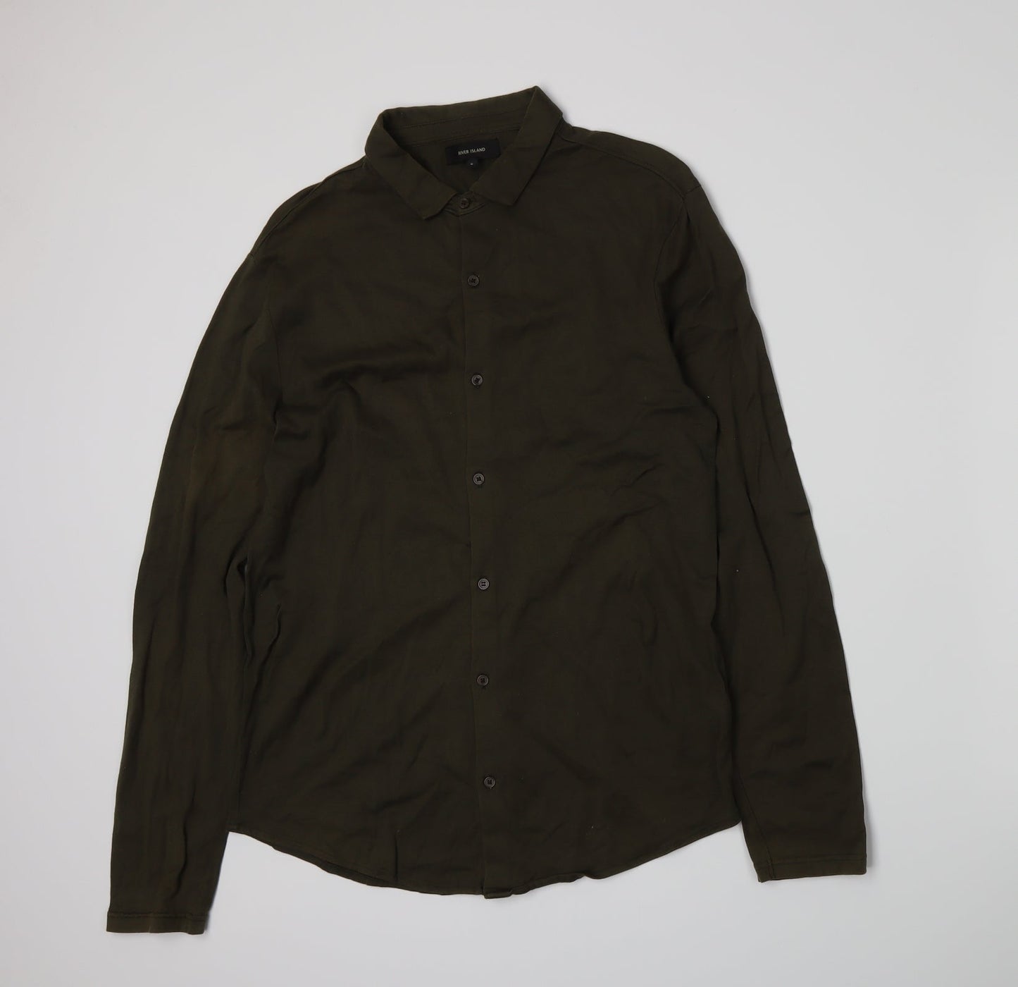 River Island Mens Green    Polo Size S