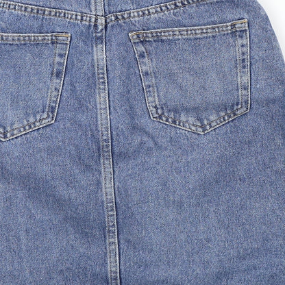 H&M Womens Blue  Denim Mini Skirt Size 8