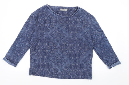 Womens UK Size M Pull&Bear Blue Pullover Sweatshirt