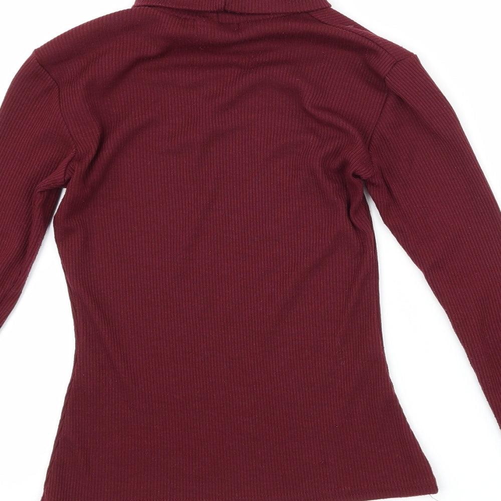 Boohoo Womens Purple   Basic T-Shirt Size 8