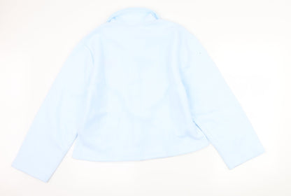 Preworn Womens Blue Floral Fleece Top Pyjama Top Size L