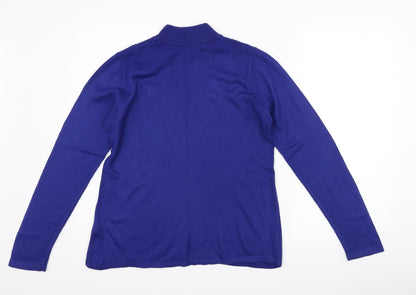 bm Collection Womens Purple Floral  Pullover Jumper Size S