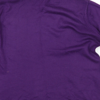 Bonmarché Womens Purple Floral Pullover Jumper Size S