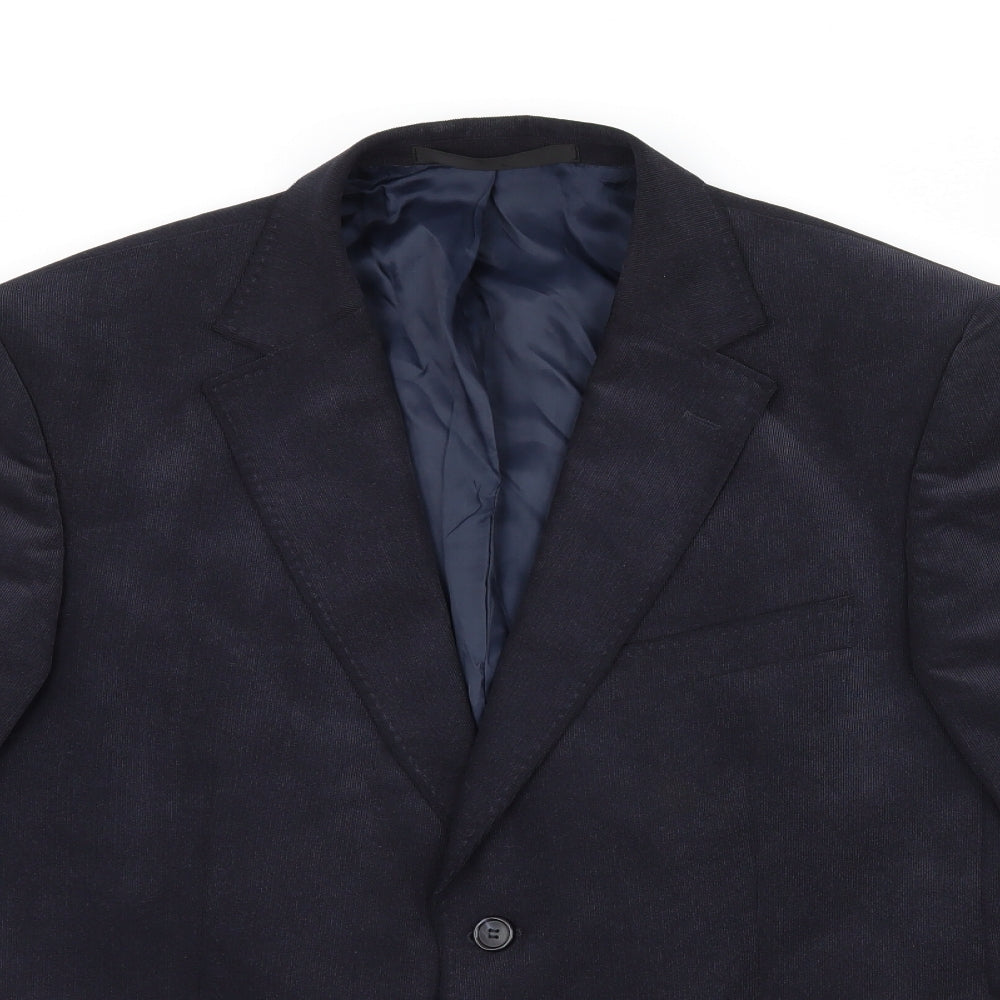 Mens UK Size 40 Marks and Spencer Regular Blue Suit Jacket