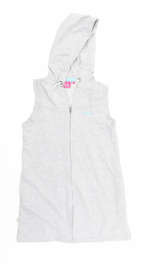 Womens UK Size 8 LA Gear Grey Full Zip Hoodie